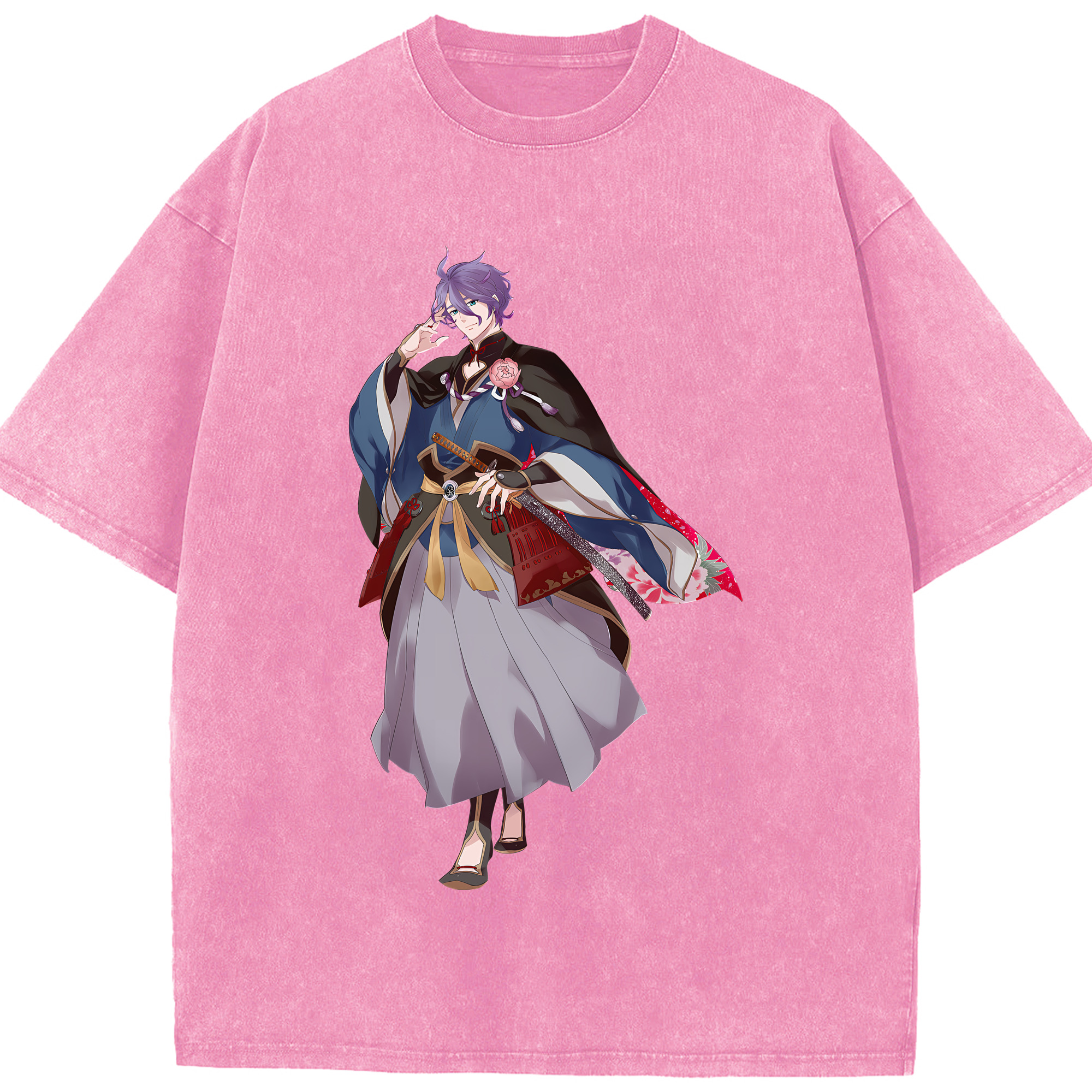 （画像用） 刀剣乱舞 Touken Ranbu 綿100% ヴィンテージ風 半袖Tシャツ（フロントプリント）
